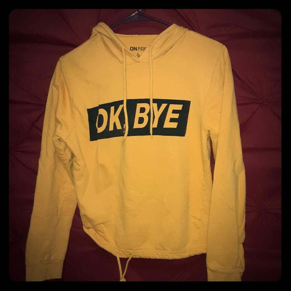 hoodie, mustard yellow!